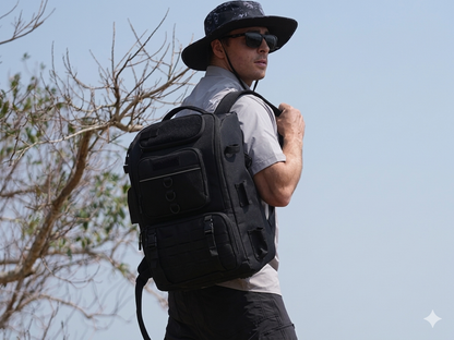 Fishing Backpack with Rod Holders – Heavy-Duty Tackle Storage Bag