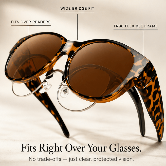 Polarized FIT- OVERS Sunglasses — For Prescription Glasses - Aura™